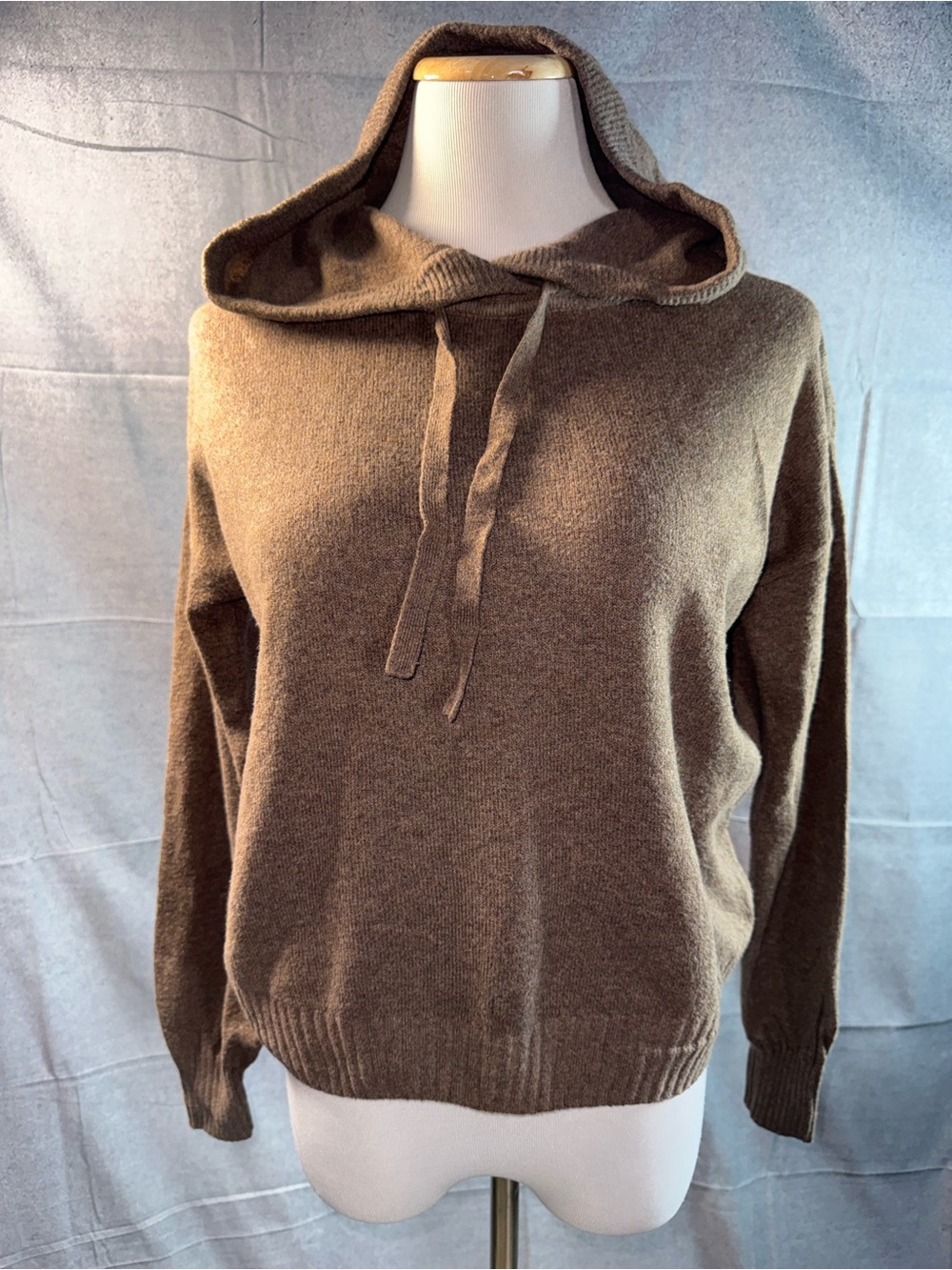 2073-GAP Brown Women's Hooded Knit Sweater